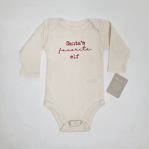 Tenth & Pine Other - NWT Tenth & Pine Santa's Favorite Elf 3-6mo Bodysuit Organic Cotton